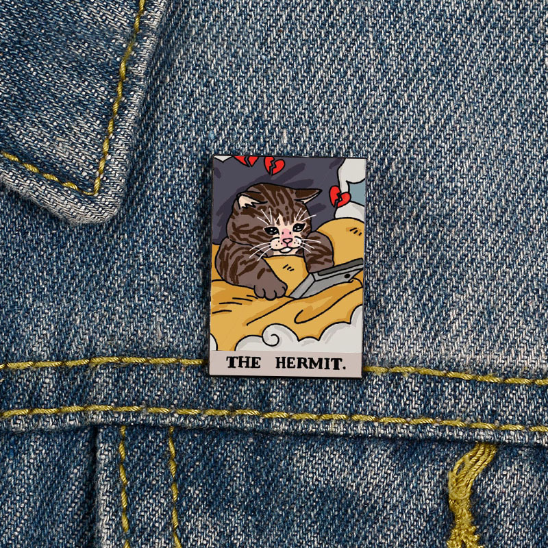 Embroidery Fish - Broche de gato triste de la
