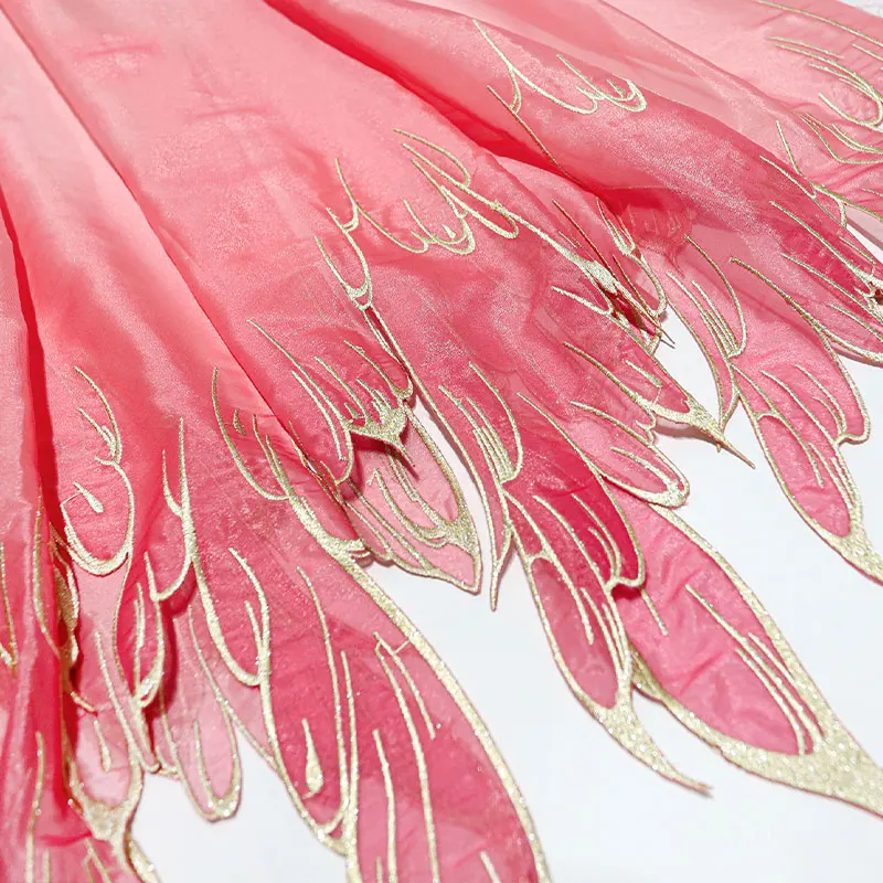 Embroidery Gradient - Tela bordada pesada degradada Hanfu, falda