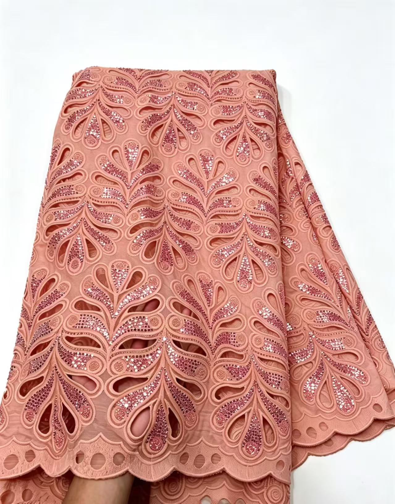 Embroidery Gradient - Tela de encaje de tul de