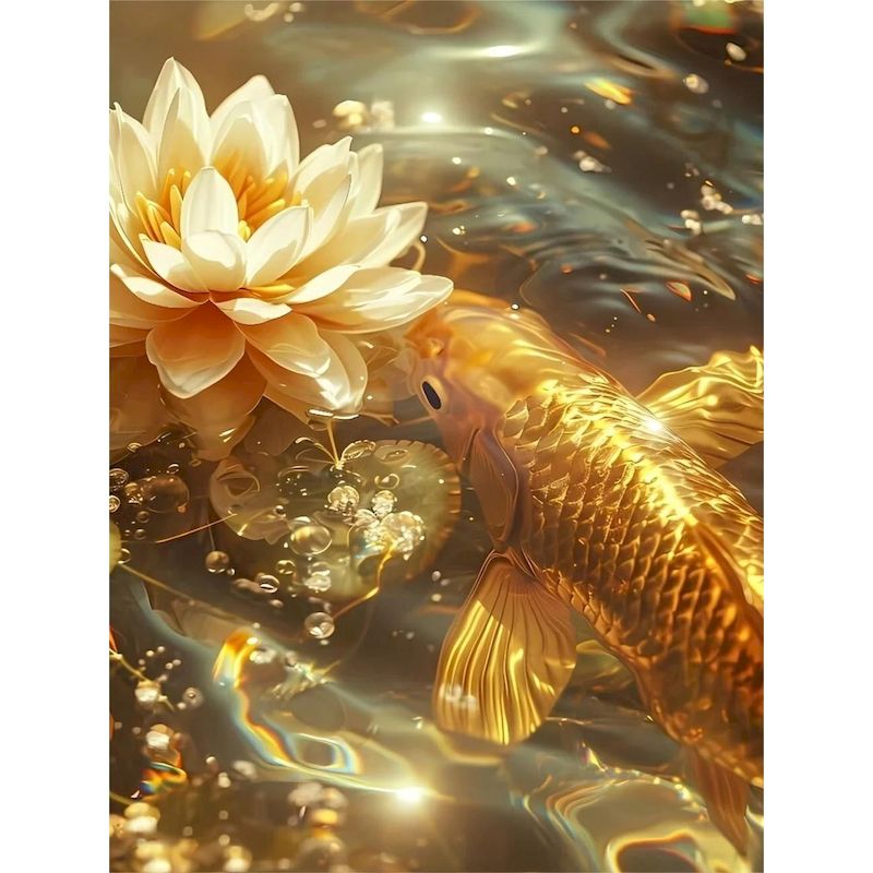 Embroidery Fish - SDOYUNO-pintura artística de diamante, mosaico de