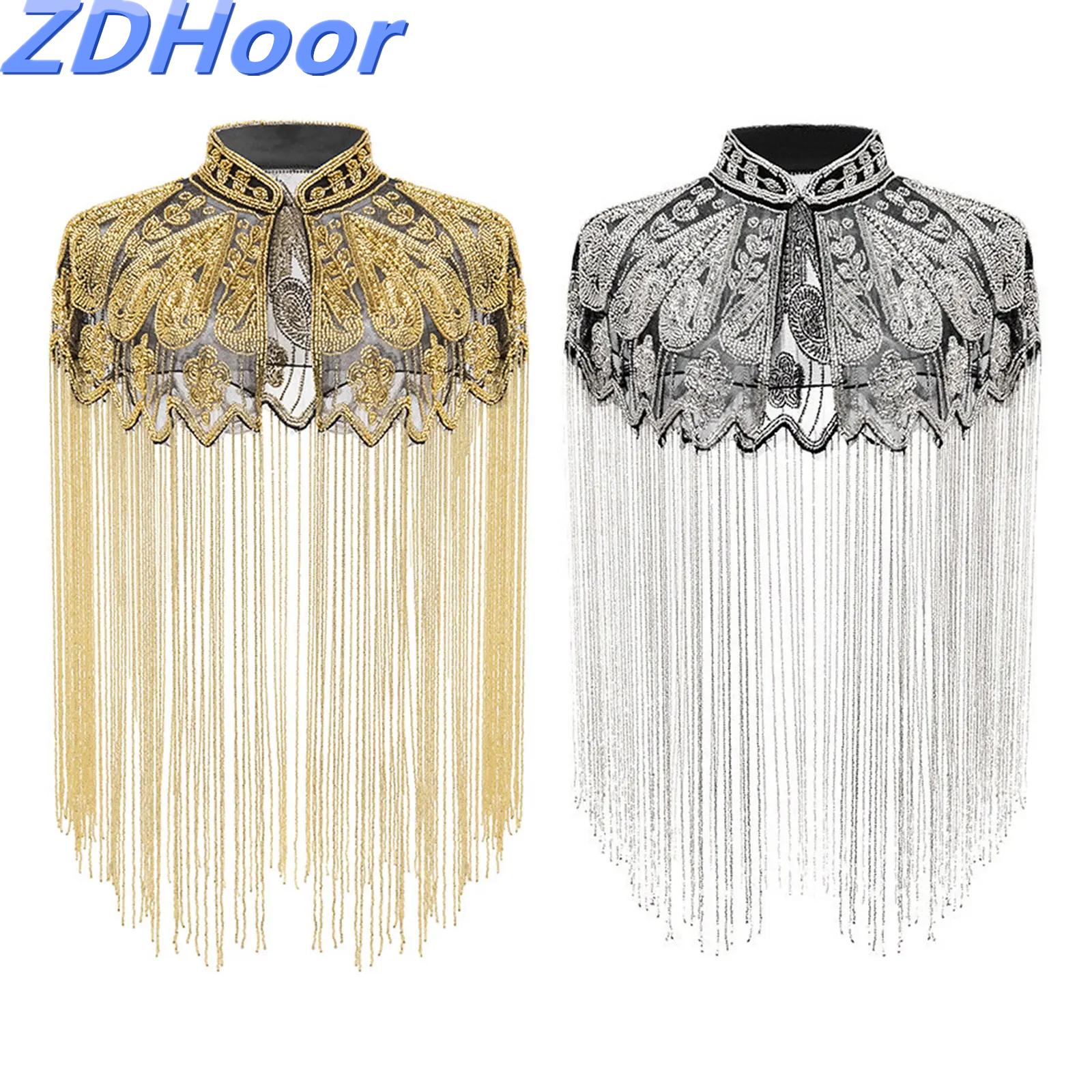 Embroidery Shawl - Capa de noche con cuentas y
