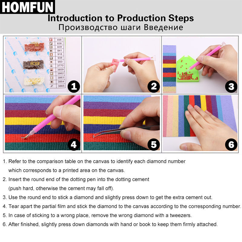 HOMFUN-pintura de diamante red - Embroidery Fish reseña y precio