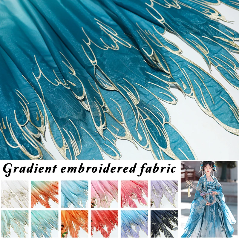 Tela bordada pesada degradada  - Embroidery Gradient reseña y precio