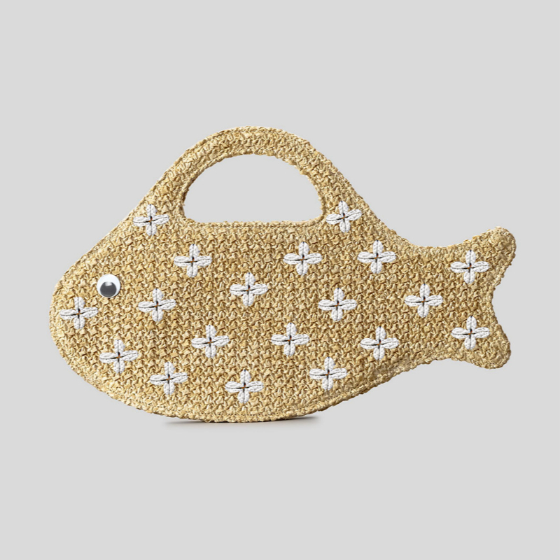Bolso Tejido de Rafia, Bolso d - Embroidery Fish reseña y precio