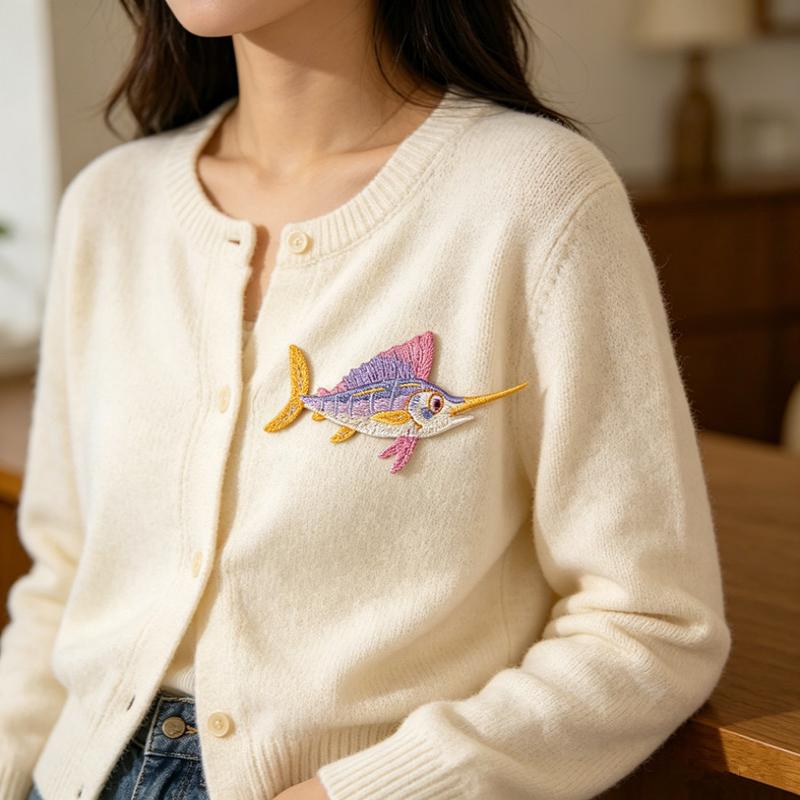 Parche bordado termoadhesivo d - Embroidery Fish reseña y precio