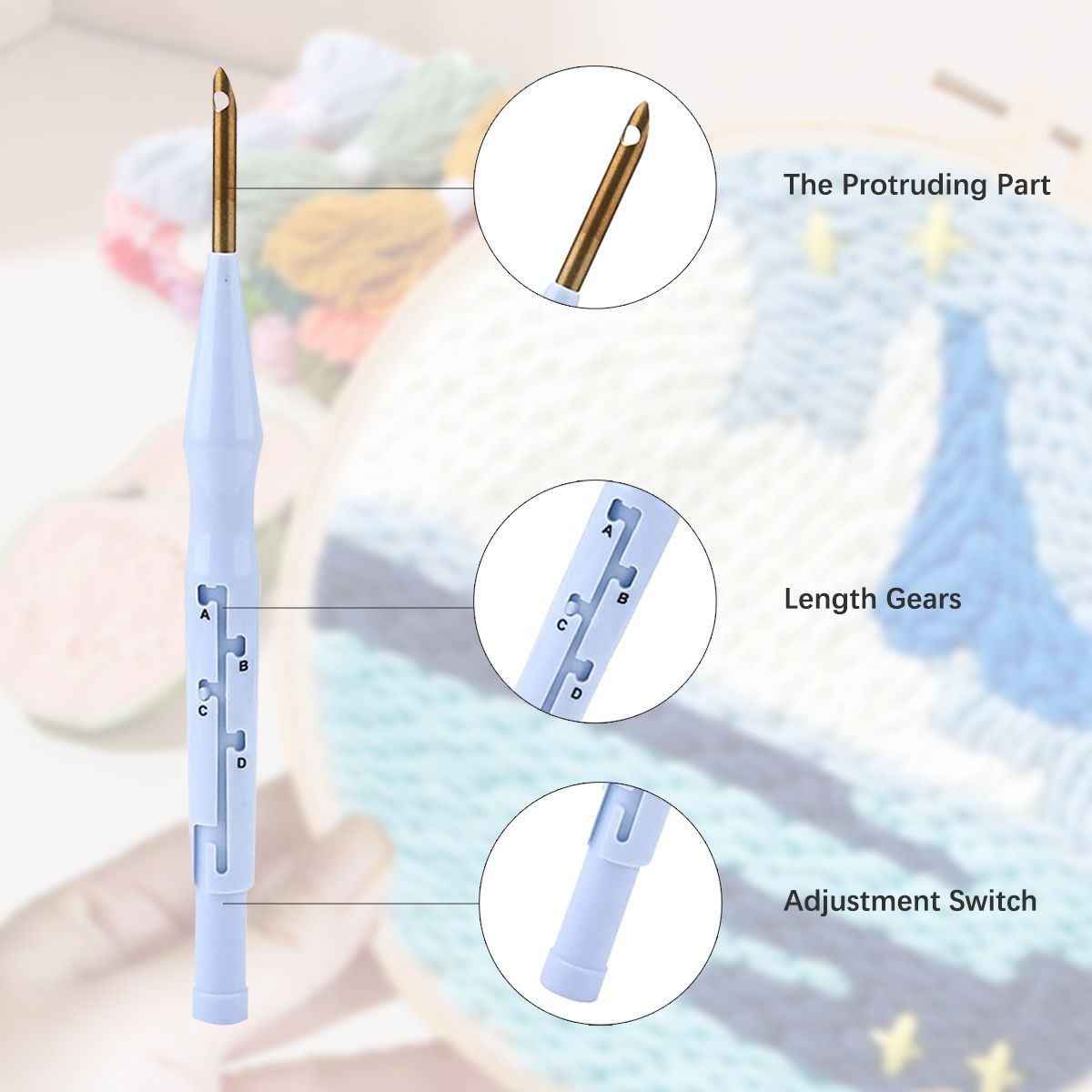 Kits de bordado Punch Needle D - Embroidery Hoop Square reseña y precio
