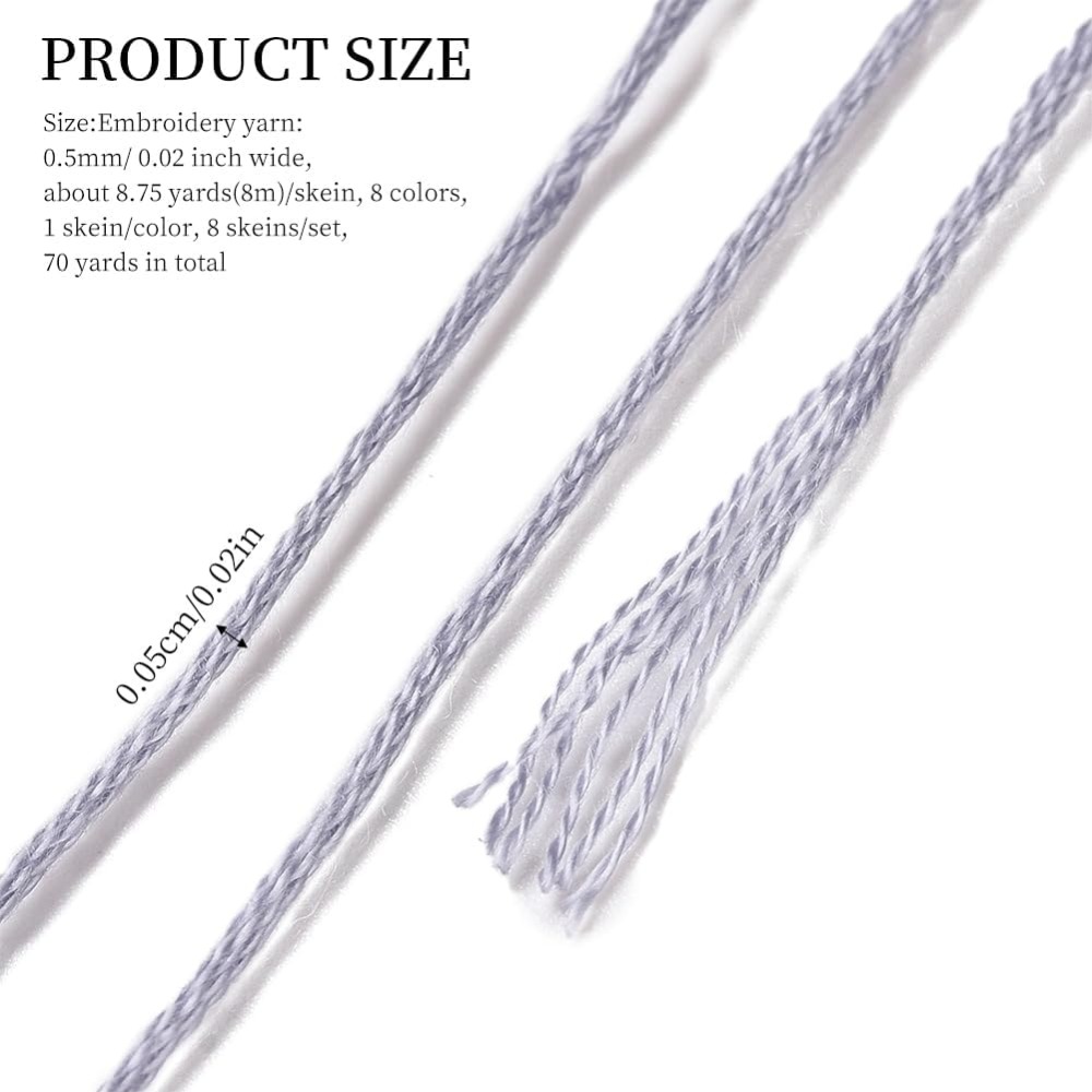 8 ovillos, 70 yardas, pulseras - Embroidery Gradient reseña y precio