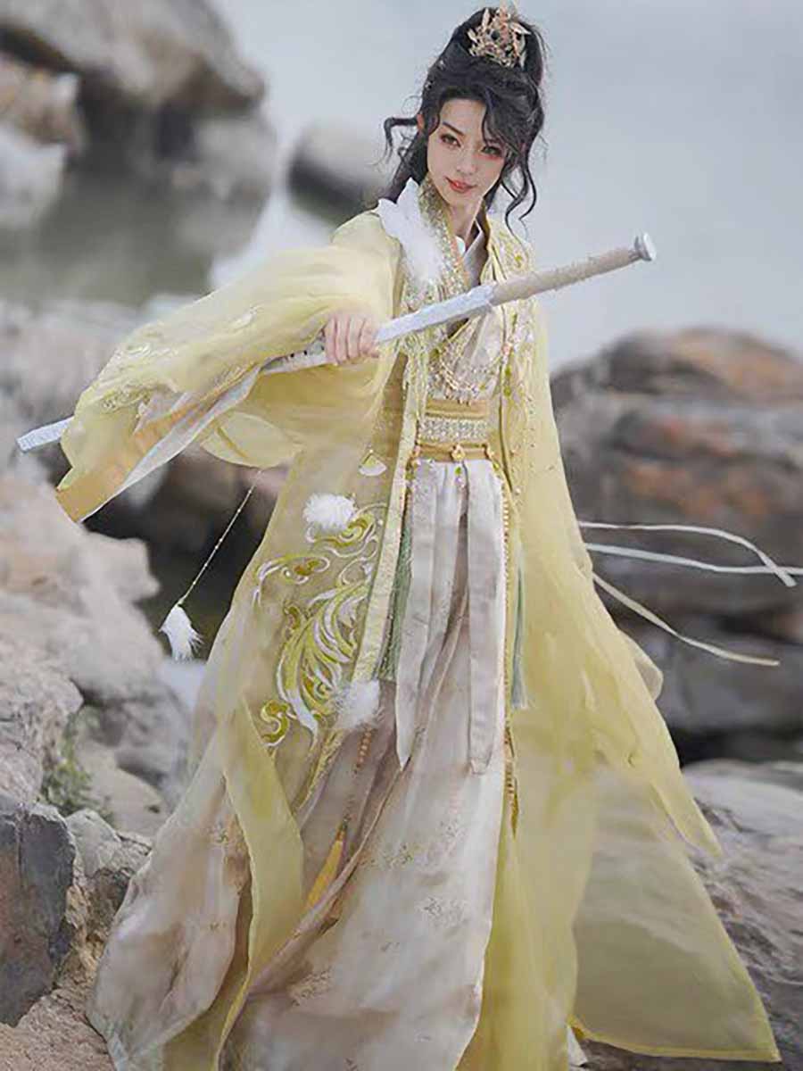 Traje Hanfu de Espadachín Wuxi - Embroidery Gradient reseña y precio