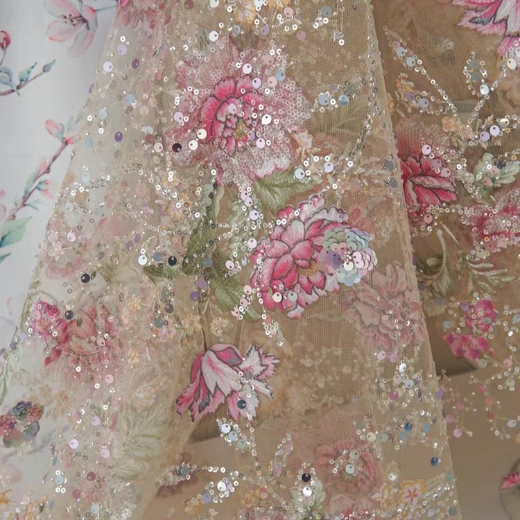 Tela de encaje de lujo con cue - Embroidery Gradient reseña y precio